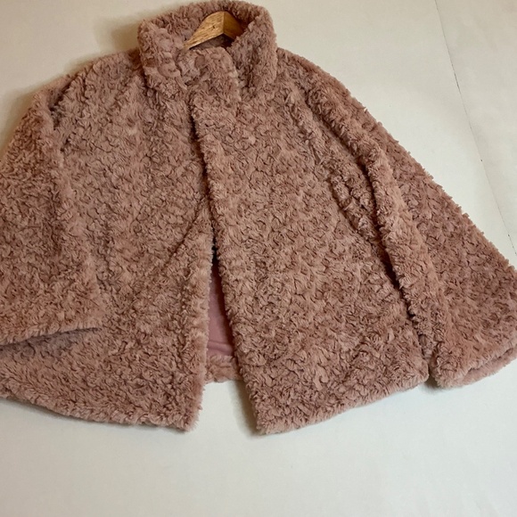Jayley Collection Women’s Faux Fur pink Teddy Balletcore Jacket Medium - Picture 3 of 6